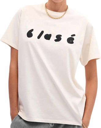 Clare Vivier Cotton Linen Blase Original Tee In Cream