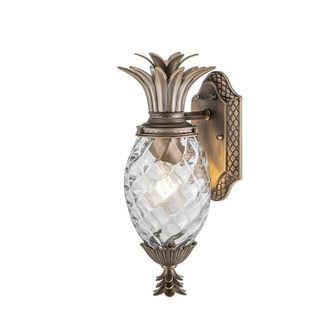 Netlighting Plantation 1 Light Small Outdoor Wall Lantern Burnished Bronze IP44 in Brown