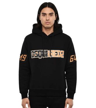 Dsquared2 Black Graphic Logo Hoodie