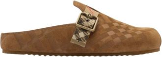 Burberry Brown Checks Urchin Slides