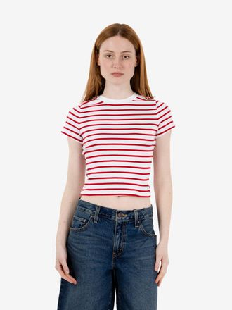 Levi's Essential sporty tee Emily stripe white / red