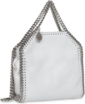 Stella McCartney Womens Tote Bag Falabella Tiny Pearl Grey Polyester Handbags Hand