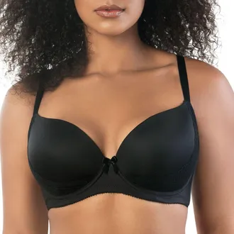 Affinitas Casey Plunge Molded T-Shirt Bra in Black at Nordstrom, Size 36K