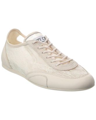 Jimmy Choo London Sunny/F Lace & Leather Sneaker