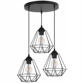 OEM L&aacute;mpara De Techo Colgante Diamond Loft Edison Retro