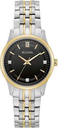 Bulova Jubilee Quartz Black Dial Ladies Watch 98P196