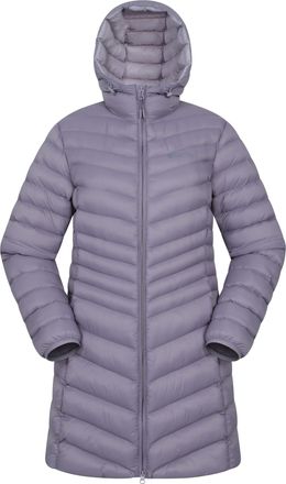 Mountain Warehouse Dames/Dames Florence lange gewatteerde jas (Donker paars)