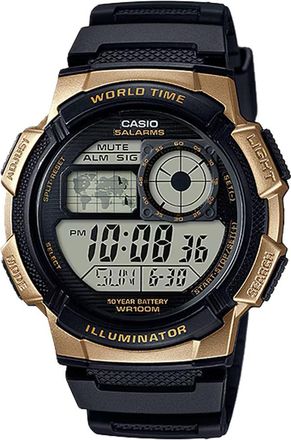Casio Mens Digital Watch with Black and Gold Dial - AE-1000W-1A3V