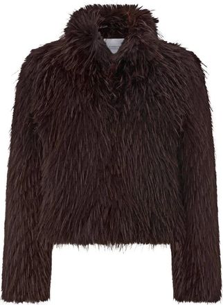 Rich & Royal Chaqueta Larga de Pelo Sint&eacute;tico - Jackets - Mujer - Marr&oacute;n - L