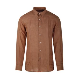 Altea Casual Shirts, male, Brown, Size: XL 35 Cuoio Shirt