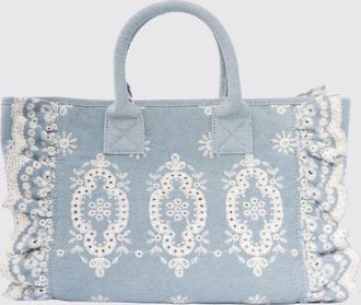 MC2 Saint Barth Borsa Colette in denim di cotone e Sangallo