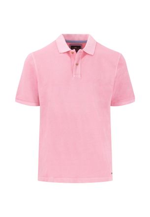 Fynch-Hatton Poloshirt FYNCH-HATTON, Herren, Gr. S, peony, Jersey, Obermaterial: 95% Baumwolle, 5% Elasthan, unifarben, regular fit taillenbedeckt, Shirts Poloshir
