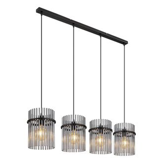 Globo Lighting L&aacute;mpara Colgante - Gorley - Negro - Vidrio Vidrio Ahumado - Globo