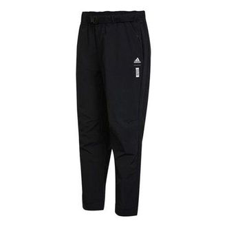 adidas Mens adidas Wj Pnt Solid Color Logo Elastic Woven Sports Pants/Trousers/Joggers Black HE5148