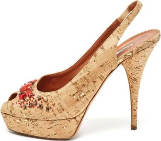 Oscar De La Renta Pumps con perline 130mm - Toni neutri