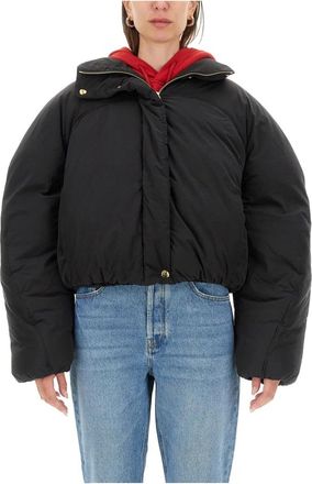 Jacquemus La Doudoune Courte Caraco - Dames - Winterjassen - Zwart - XS - Katoen - Jassen