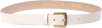Baldinini Leather Belt - Dames - Riemen - Wit - 90 CM - Leer - Accessoires