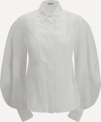 Brunello Cucinelli Camicia con maniche a lanterna Woman L