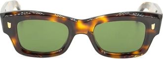 Cutler and Gross Occhiali da sole squadrati con effetto tartarugato - Marrone