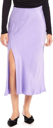 Fifteen Twenty Brielle Side Slit Midi Skirt in Lilac at Nordstrom, Size X-Small