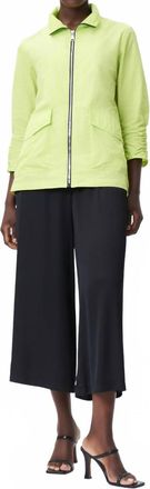Joseph Ribkoff Lightweight Casual Zip-Up Jacket In Exotic Lime