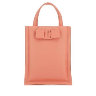 Ferragamo Salmon Nappa Leather Mini Viva Bow Handbag