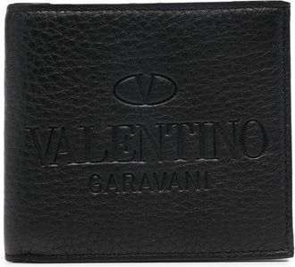Valentino Garavani logo-debossed cardholder - men - Calf Leather/Calf Leather/Viscose - One Size - Black