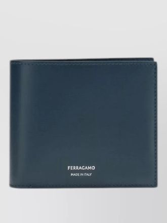 Ferragamo calf leather bos taurus bi fold wallet