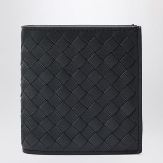 Bottega Veneta Dark grey Intrecciato bi-fold wallet