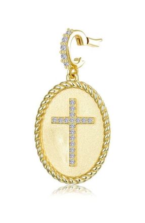 Lafonn Faith Cross Medallion Pendant Charm in Gold at Nordstrom