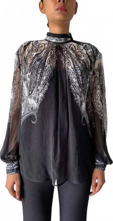 Hemant & Nandita Viri High Neck With Cami Top In Black White