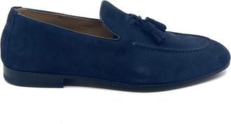 Triver Flight Velvet Moccasin - Heren - Loafers - Blauw - 40 EU - Leer - Schoenen