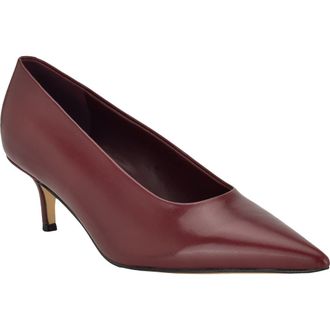 Calvin Klein Voneta Pointed Toe Kitten Heel Pump in Dark Red at Nordstrom Rack, Size 8.5