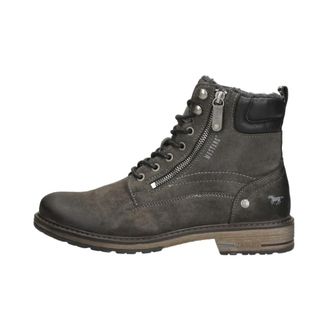 Mustang Veterschoenen Hoog - Heren - Veterlaarzen - Grijs - 43 EU - Leer - Schoenen