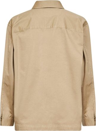 Saint Laurent Mens Overshirt Cassandre Beige Cotton Shirt