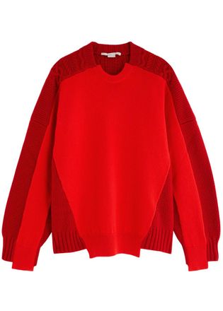 Stella McCartney Stella Mccartney Layered-effect Cable-knit Wool Jumper - Multicoloured 1 - S (UK8-10 / S)