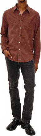 Rails Runson Long Sleeve Button Down Shirt In Mahogany Heather