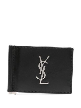 Saint Laurent Cassandre bi-fold leather wallet - Black