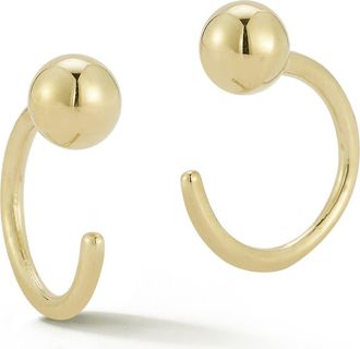 Ember Fine Jewelry 14K Gold Ball Huggie Hoop Earrings at Nordstrom Rack