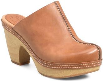 Kork-ease Gwendolyn Leather Clog in Dark Tan Leather at Nordstrom, Size 10