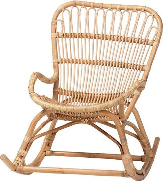 Baxton Studio Mahin Rattan Rocking Chair