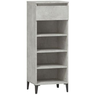 vidaXL Shoe Rack Concrete Grey 40x36x105 cm Engineered Wood Vidaxl