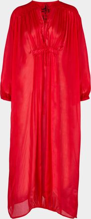 Les Vacances d'Irina The Hazy Nipple Silk Long Dress One Size