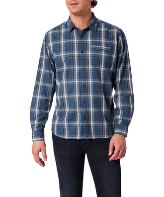 Pioneer Authentic Jeans Langarmhemd, Herren, Gr. XXL, N-Gr, blau (night sky karo), Web, Obermaterial: 100% Baumwolle, PIONEER AUTHENTIC JEANS, kariert, regular fit Po-bedecke