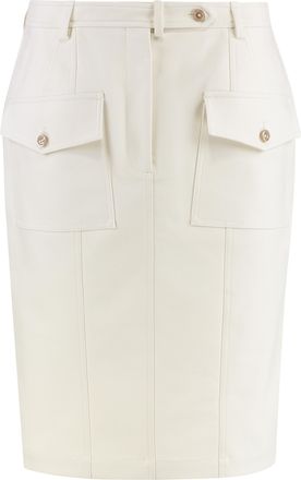 Tom Ford Womens Cotton Midi Skirt - Ivory - Size EU 38 (Womens)