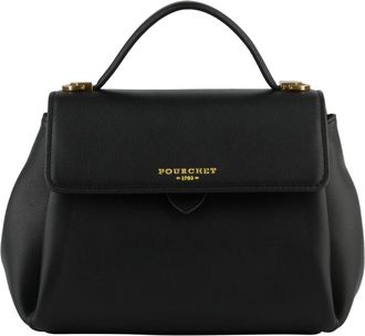 Pourchet S&eacute;vign&eacute; MM - Dames - Handtassen - Zwart - ONE Size - Leer - Tassen