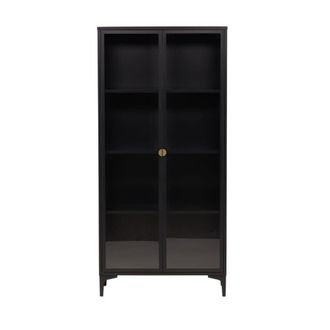 Meubles et Design Vitrina de 2 puertas de cristal y metal H190cm - Negro