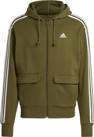 adidas Mens adidas Alphabet Florets Funny Printing Sports Zipper Hooded Jacket Green HS3507