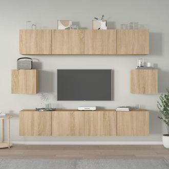 vidaXL Vidaxl - Set De Muebles Para Tv 6 Pzas Madera Contrachapada Roble Sonoma