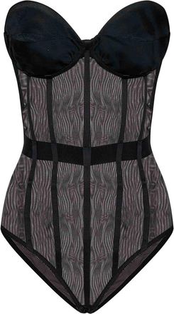 Room76 Black Transparent Tulle Bodysuit